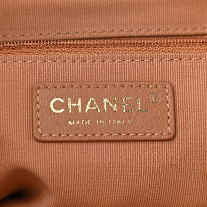 Chanel Calfskin Stitched Large Shopping Bag Brown 6 of 9