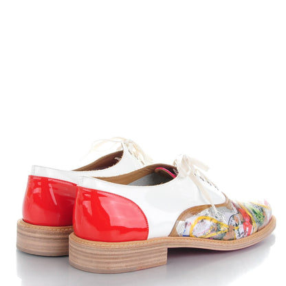 Christian Louboutin Vinyl Patent Calfskin Havana Trash Mens Flat Oxfords 42.5 Multicolor 4 of 8
