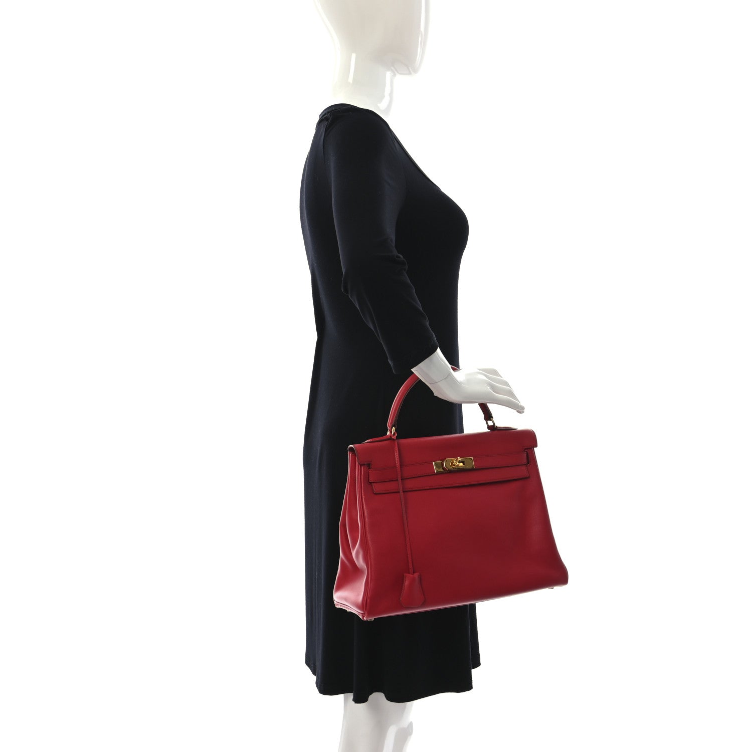 Hermes Swift Kelly Retourne 32 Vermillion 2 of 13