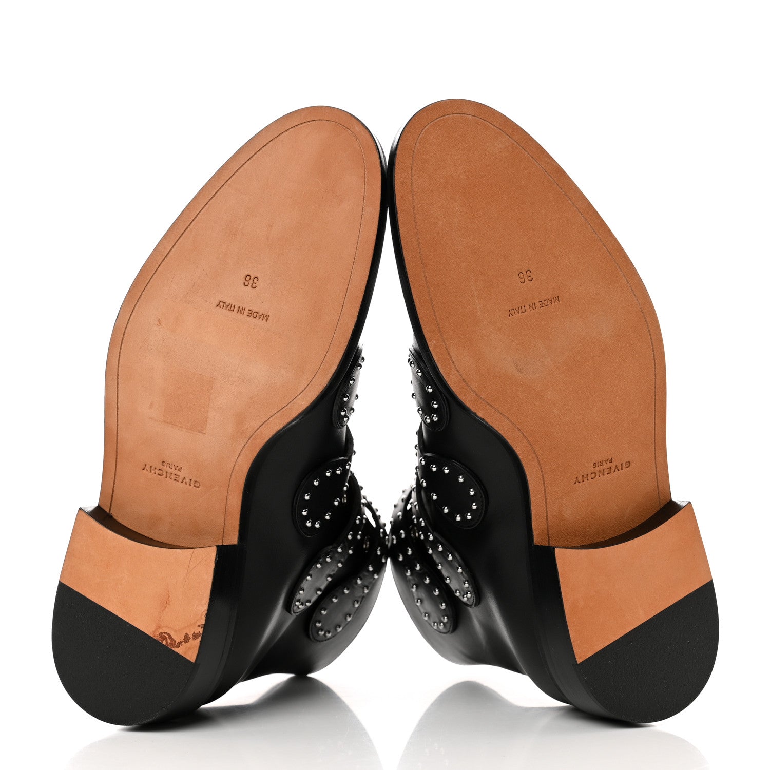 Givenchy Calfskin Studded Prue Buckle Bootie 36 Black 5 of 8