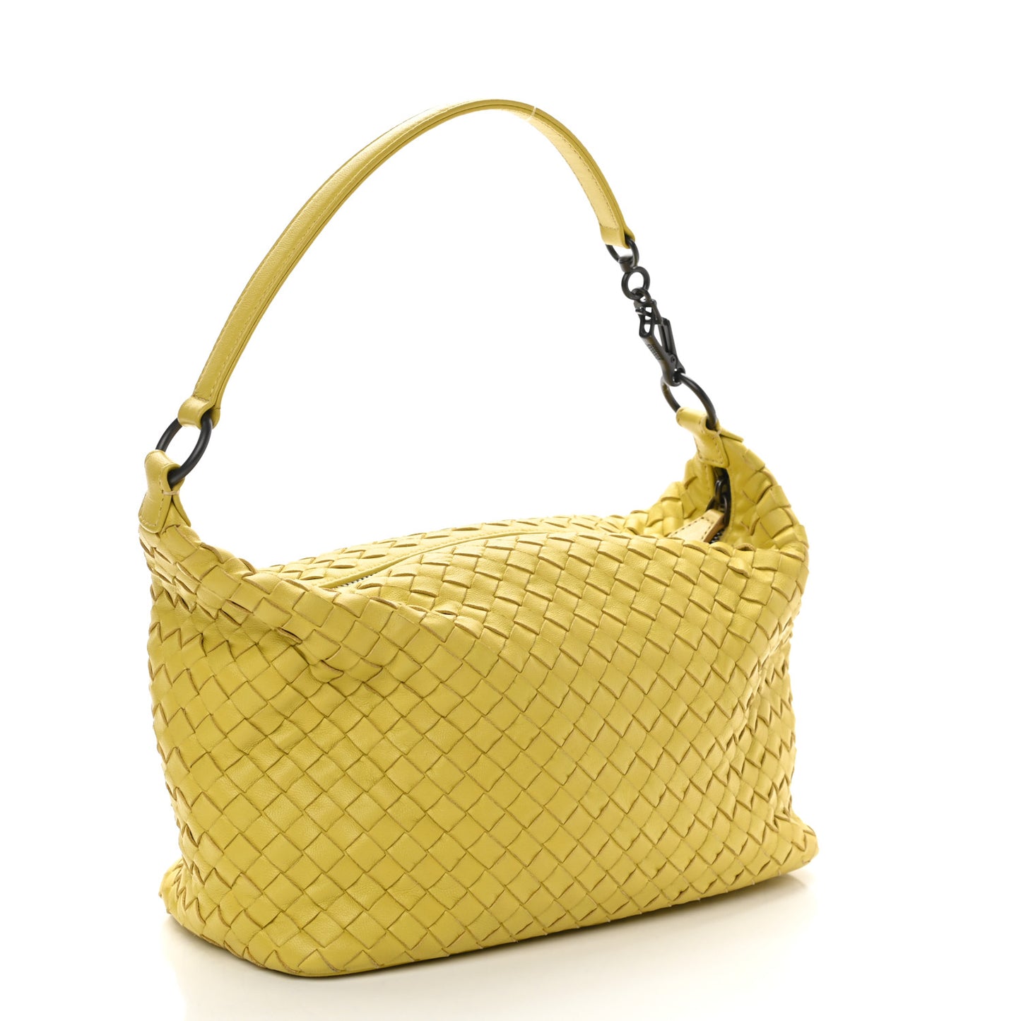 Nappa Intrecciato Small Shoulder Bag Chartreuse