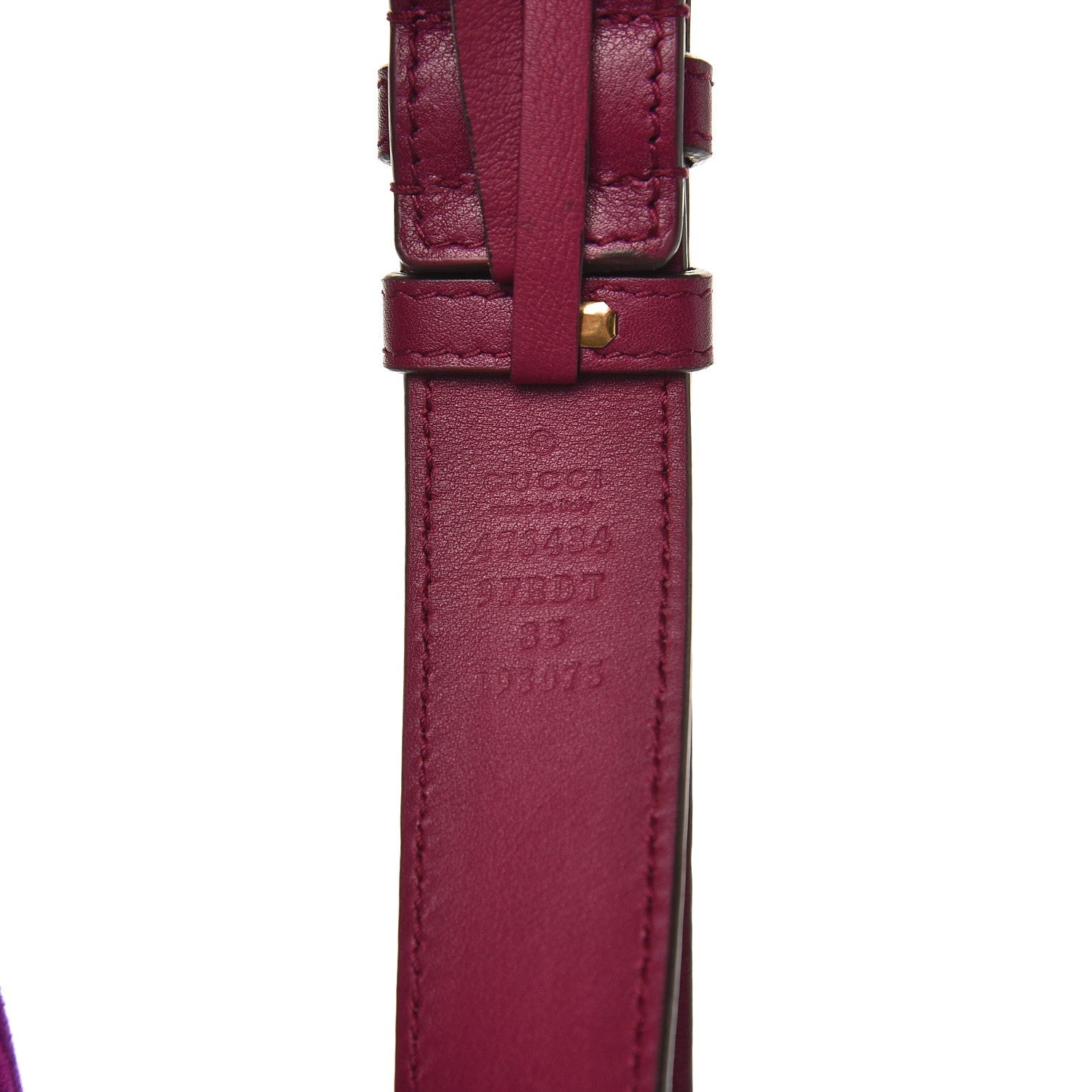 Gucci Velvet Matelasse GG Marmont Belt Bag 85 34 Fuchsia Violet Cyclamen 8 of 9