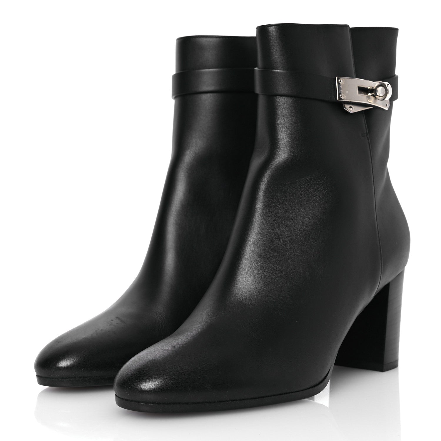 Hermes Calfskin Saint Germain Ankle Boots 39 Black 4 of 11
