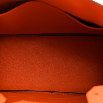 Hermes Ostrich Birkin 30 Orange 5 of 11