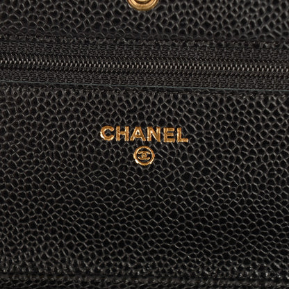 Chanel Caviar Quilted Wallet On Chain WOC Black 6 of 8