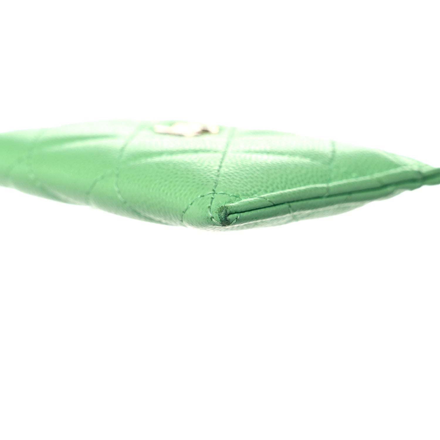 Chanel Caviar Quilted Card Holder Green 14 of 14