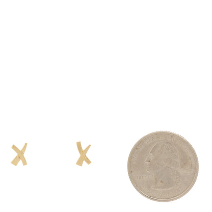 Tiffany 18K Yellow Gold Mini Paloma's Graffiti X Earrings 2 of 4