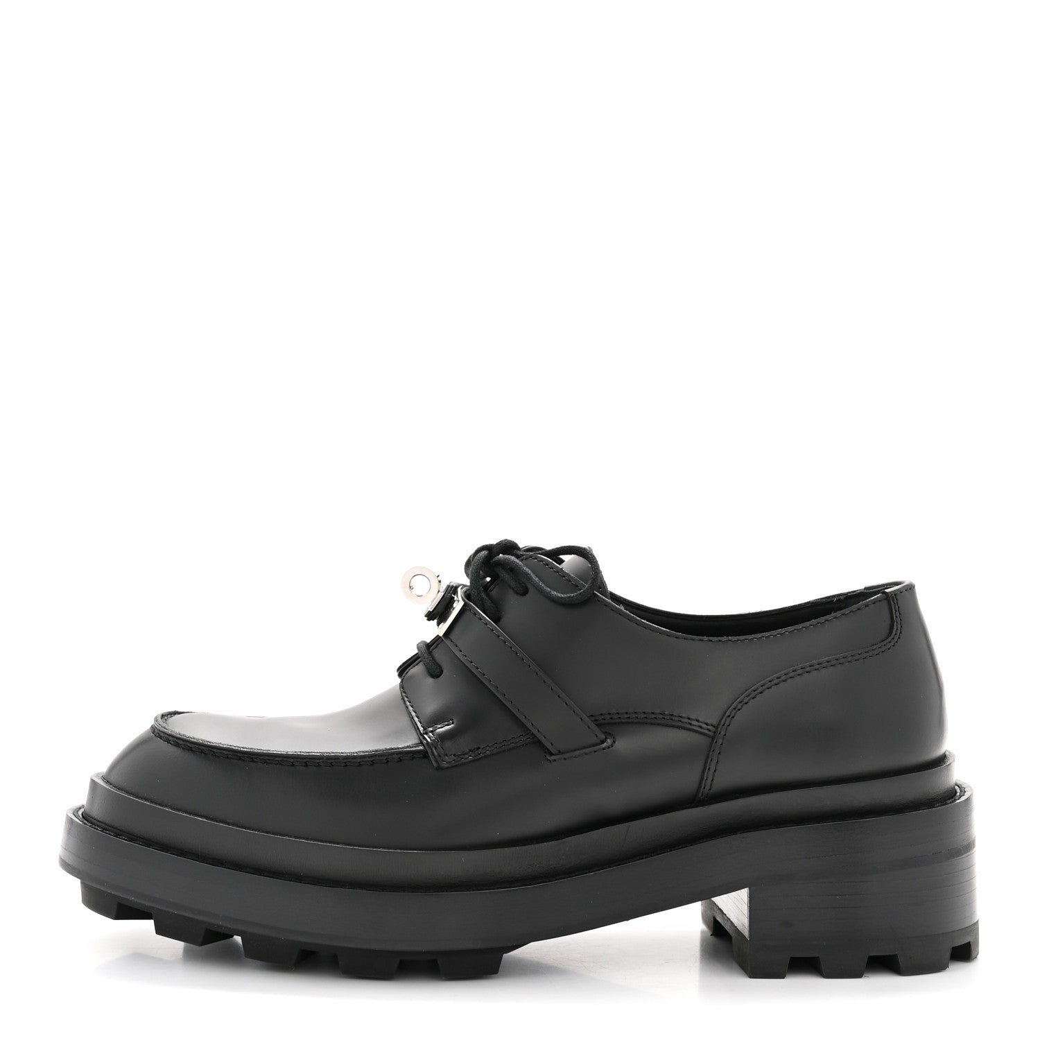 Hermes Glossed Calfskin First Oxford 37 Black 2 of 22