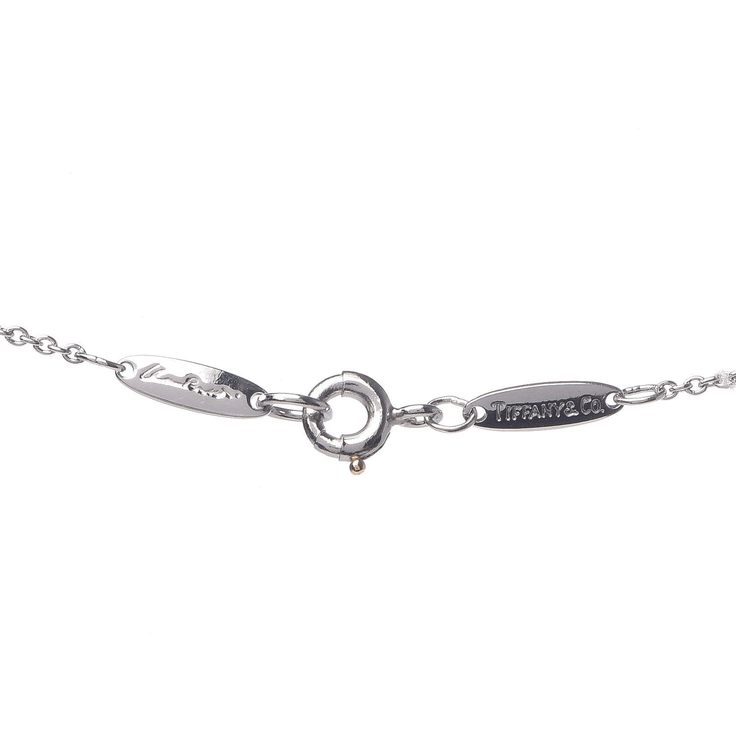Platinum Diamond Elsa Peretti Open Heart Pendant Necklace