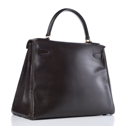 Hermes Box Kelly Retourne 28 Chocolate 3 of 45