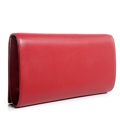 Saint Laurent Goatskin Belle de Jour Clutch Lipstick Red 3 of 6