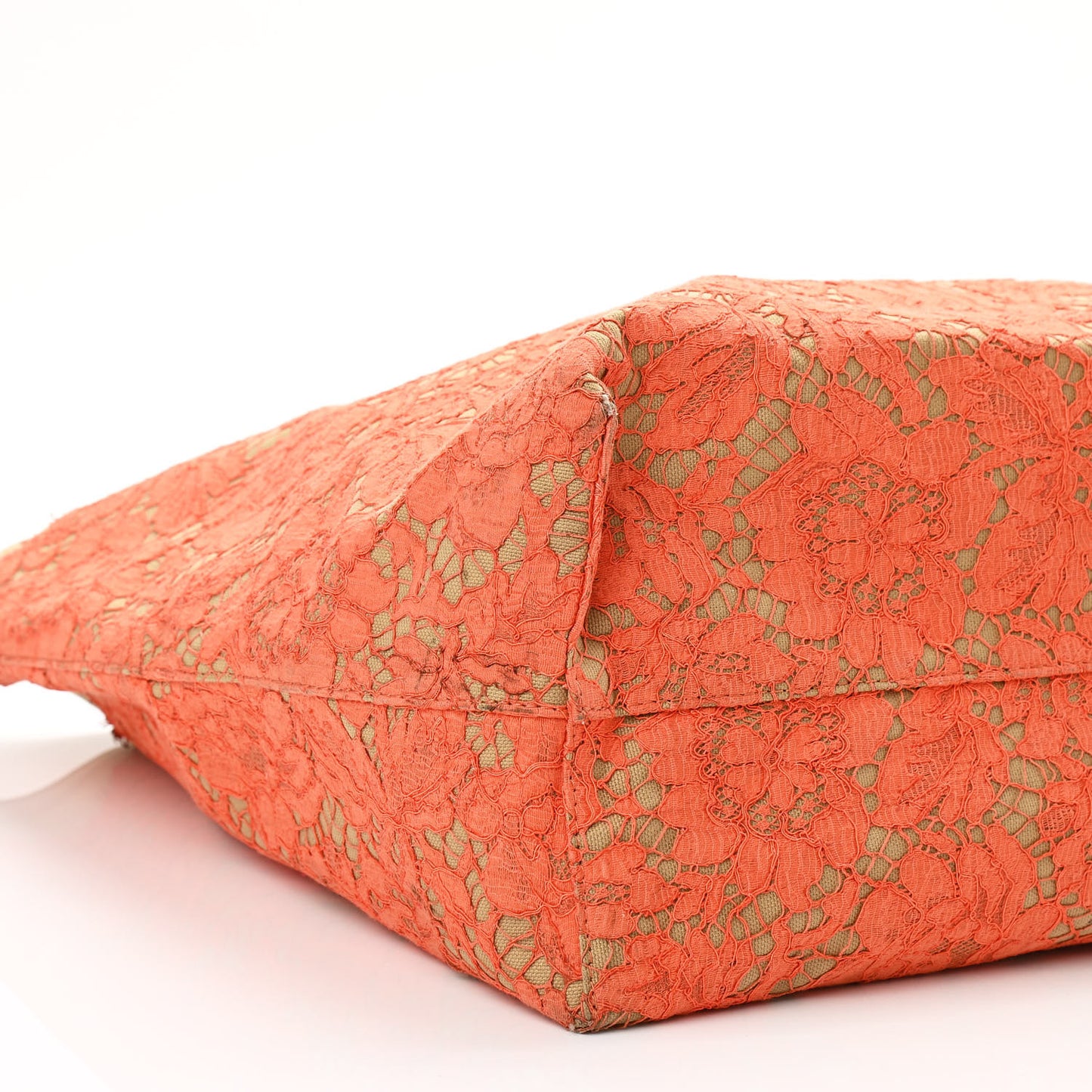 Canvas Glam Lace Reversible Tote Orange