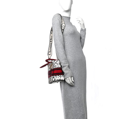 Christian Dior Canvas Medium DiorAmour Graffiti Lady D-Lite Latte 2 of 11