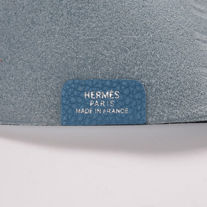 Hermes Taurillon Clemence Ulysse Mini Notebook Blue Jean 6 of 9
