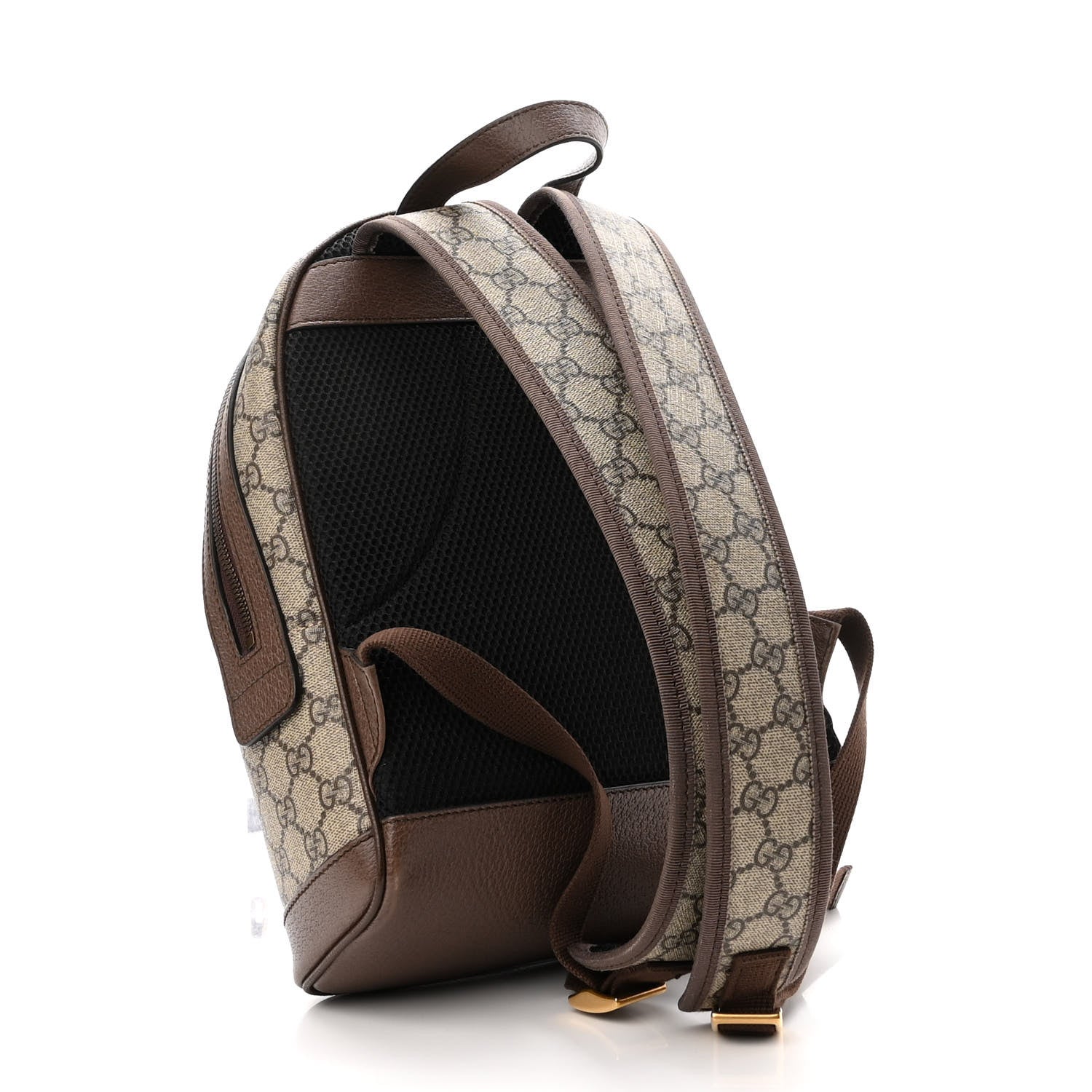 Gucci GG Supreme Monogram Calfskin Web Small Ophidia Day Backpack Beige Ebony New Acero 3 of 10