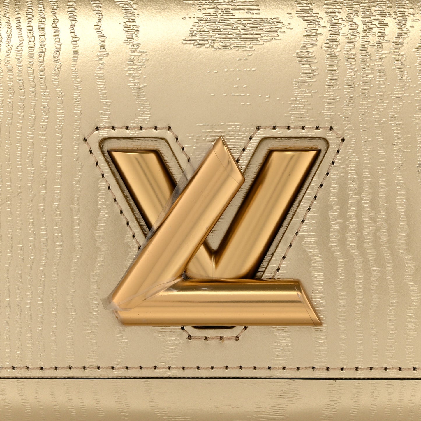 Calfskin Gravity Twist Shoulder Bag PM Gold