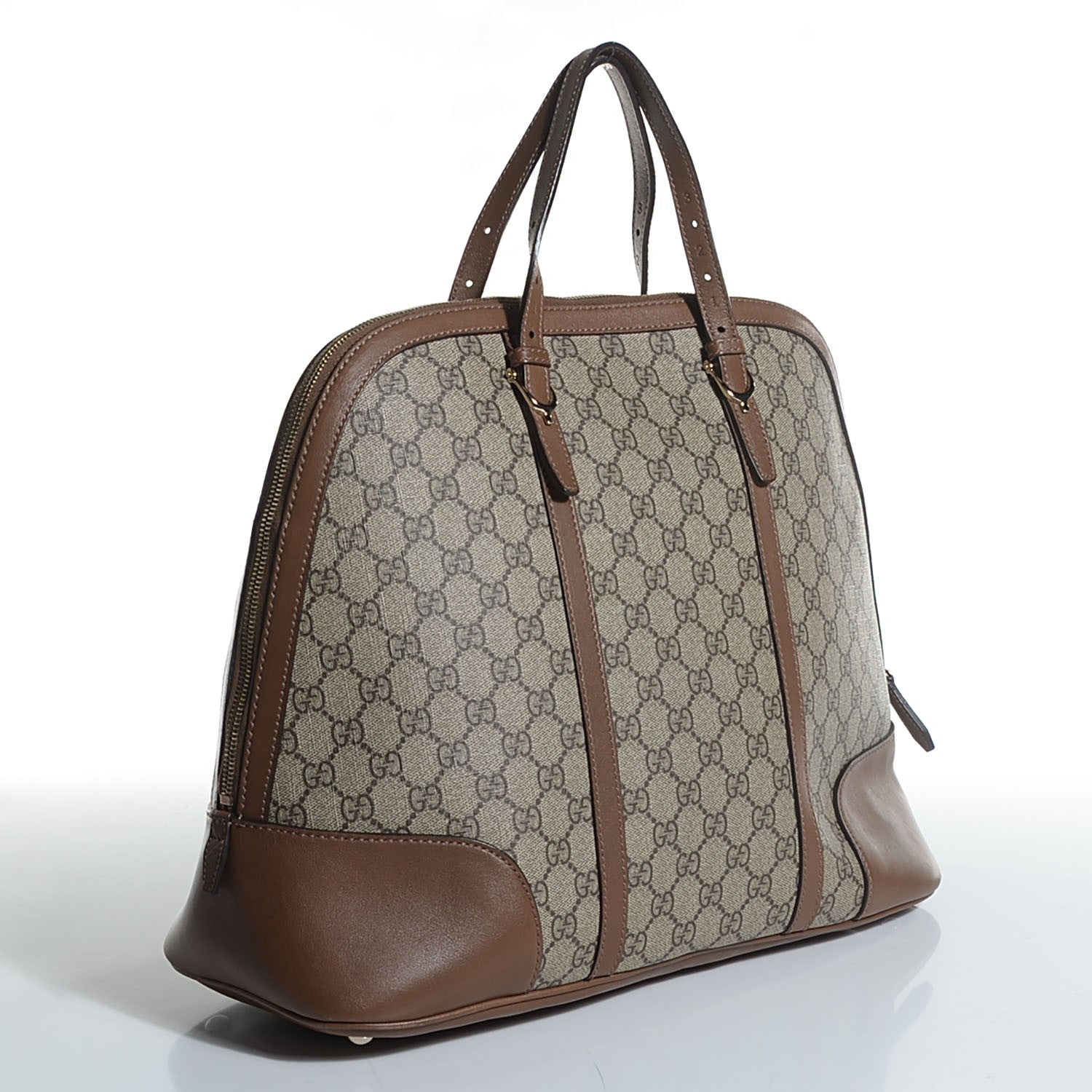 Gucci GG Supreme Monogram Margaux Calfskin Large Nice Top Handle Dome Bag Beige Ebony Acero 3 of 9