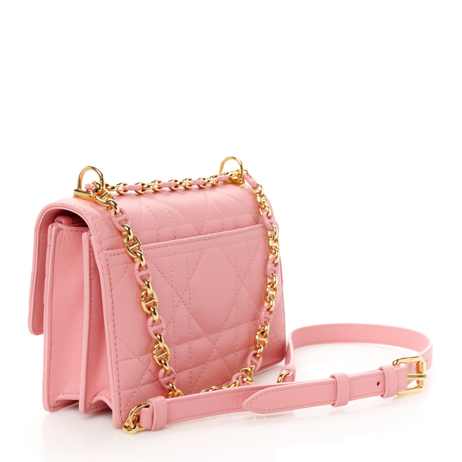 Christian Dior Lambskin Macrocannage Mini Miss Caro Bag Pink
