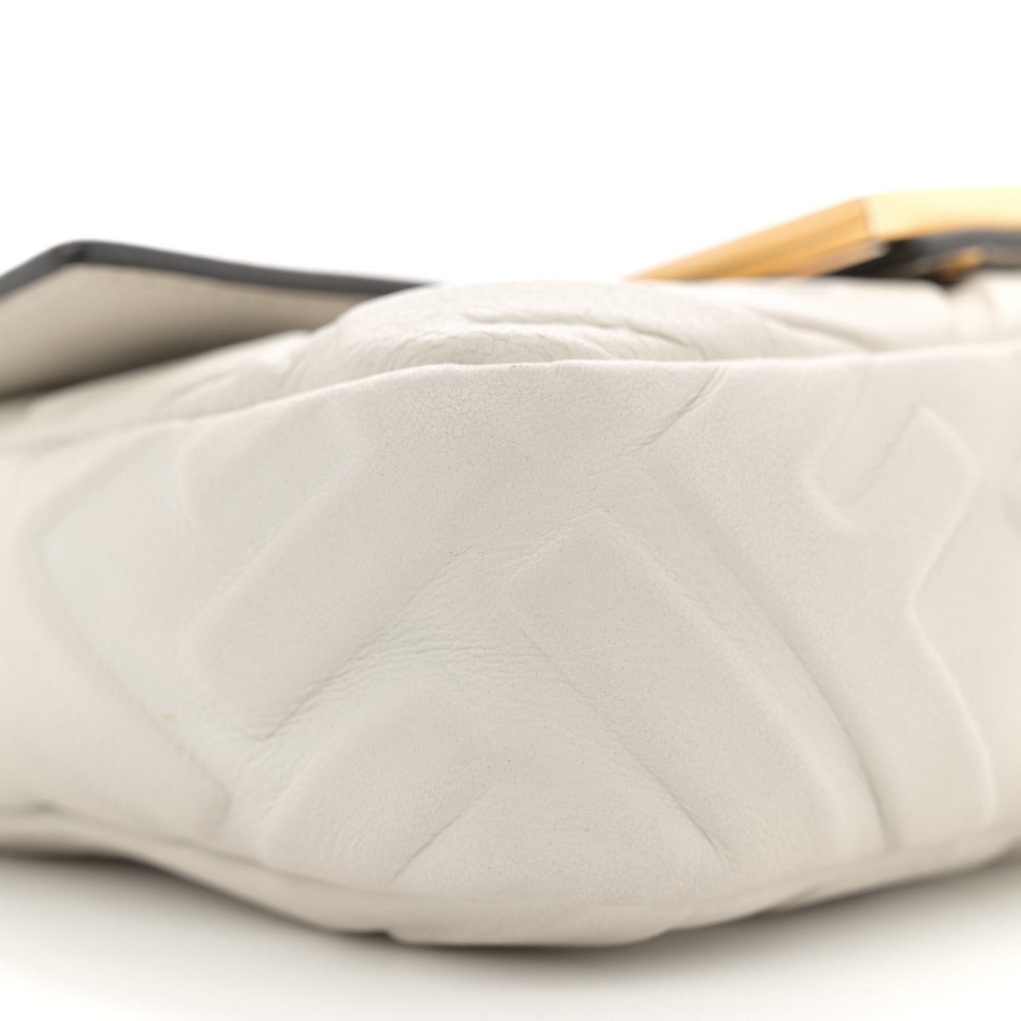 Nappa FF 1974 Embossed Mini Baguette White