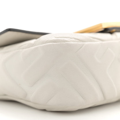 Fendi Nappa FF 1974 Embossed Mini Baguette White 9 of 12