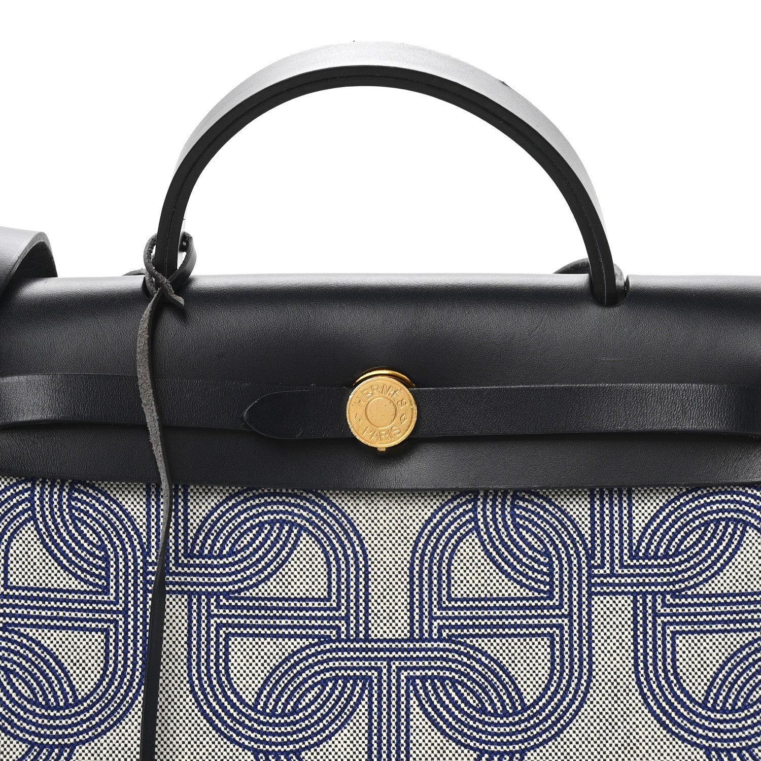 Hermes H Plume Canvas Vache Hunter Circuit 24 Herbag Zip Retourne 31 Bleu Royal Bleu Indigo Ecru 9 of 12