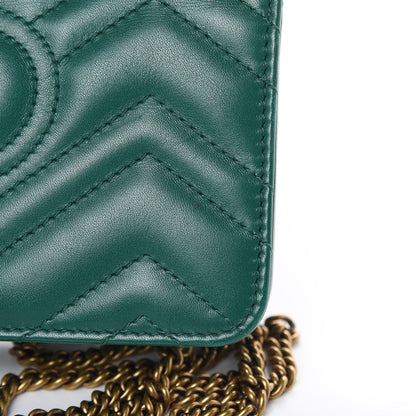 Gucci Calfskin Matelasse GG Marmont Mini Bag Emerald Green 12 of 12