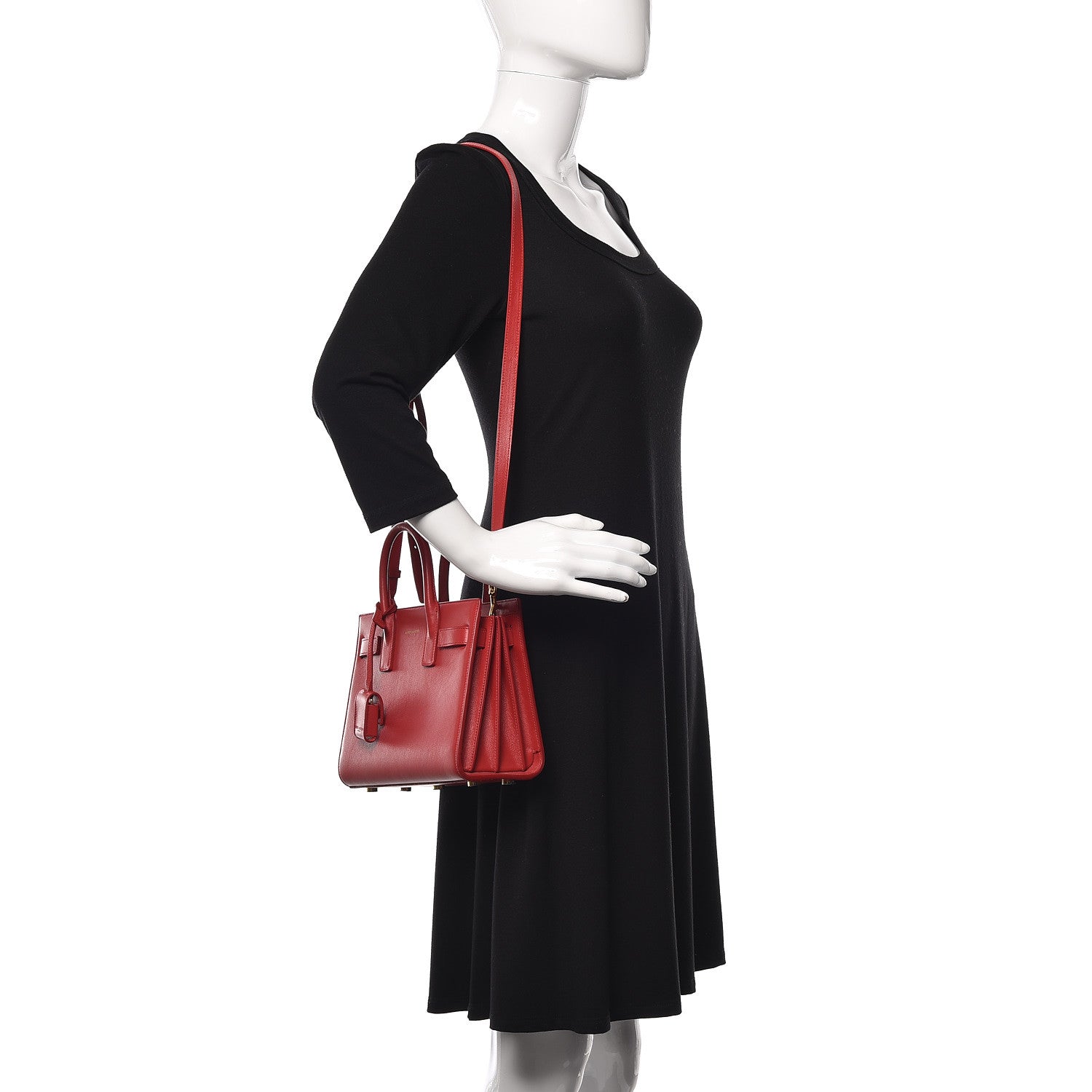 Saint Laurent Calfskin Nano Sac De Jour Lipstick Red 2 of 11