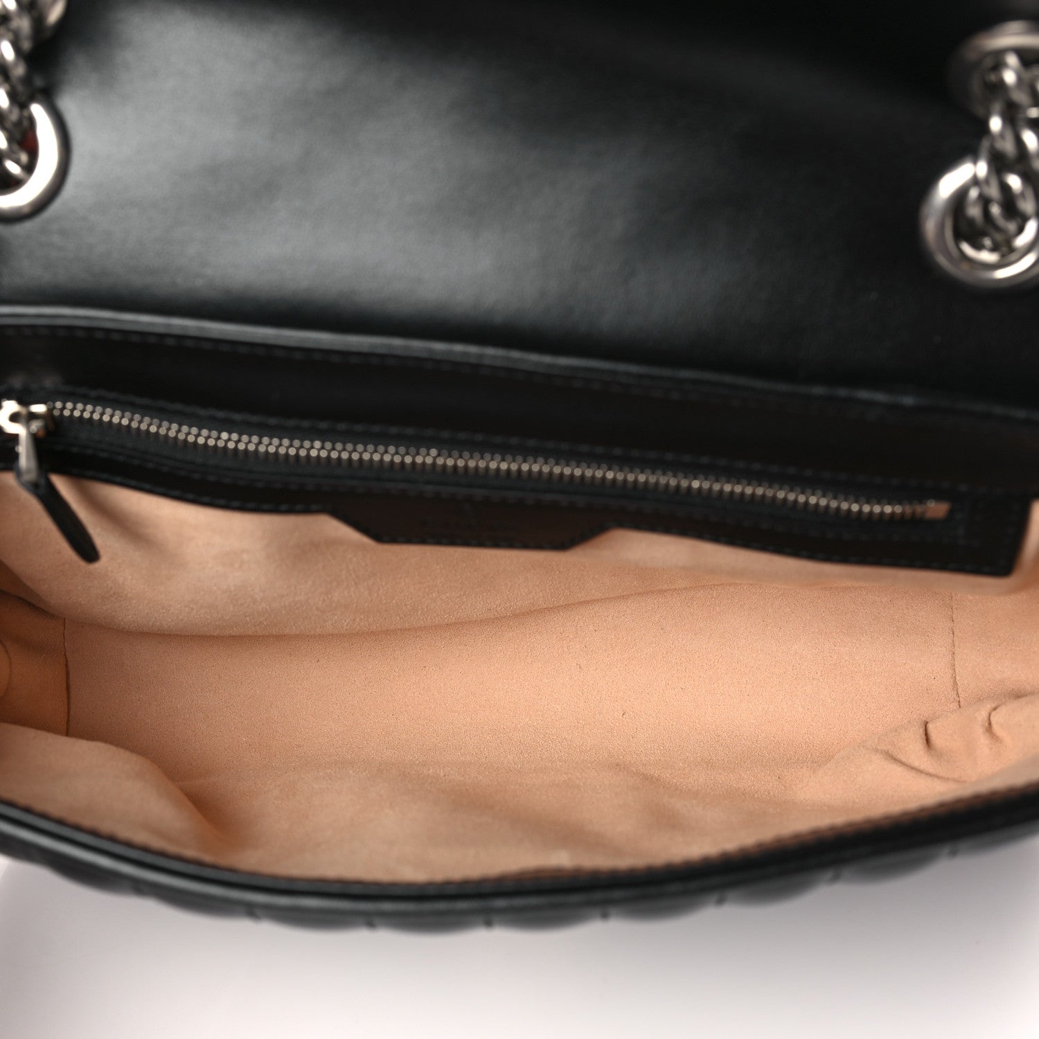 Gucci Calfskin Matelasse Aria Small GG Marmont Shoulder Bag Black 4 of 8
