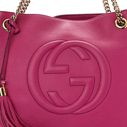 Gucci Cellarius Calfskin Medium Soho Chain Shoulder Bag Bright Bouganville 8 of 12