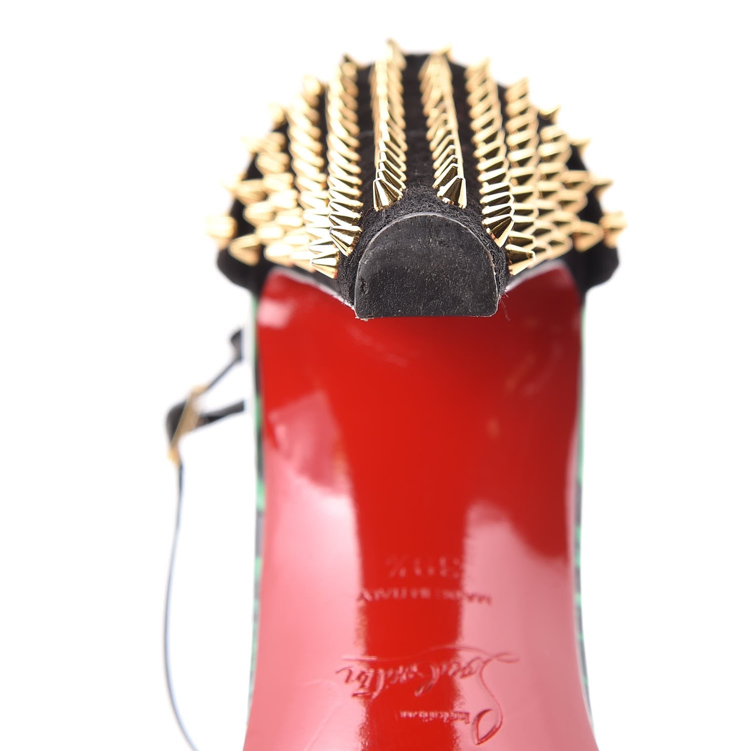 Christian Louboutin Patent Malachite Tropanita 100 39.5 Spiked Sandals Vert 15 of 27