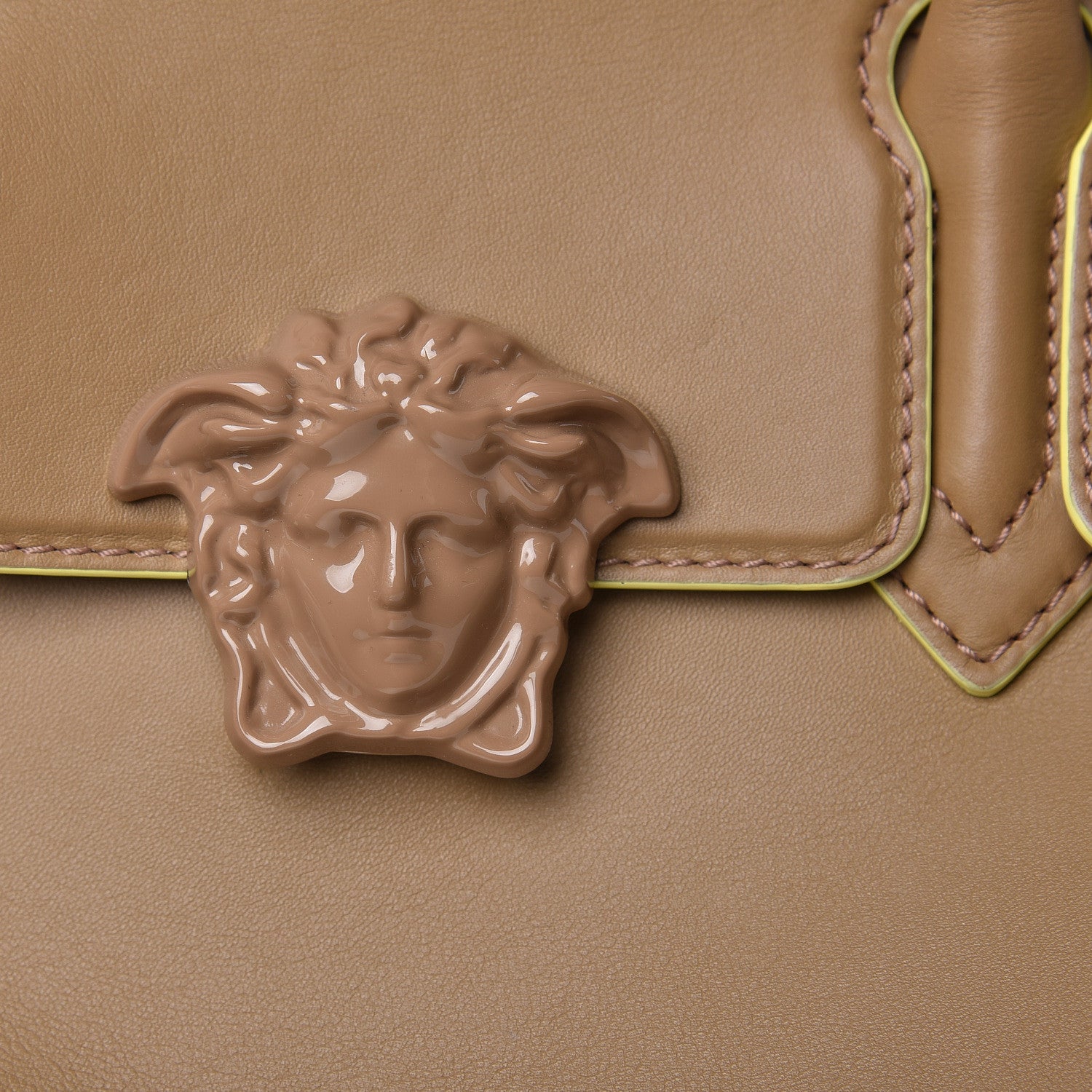 Versace Calfskin Large Palazzo Empire Bag Beige 11 of 16