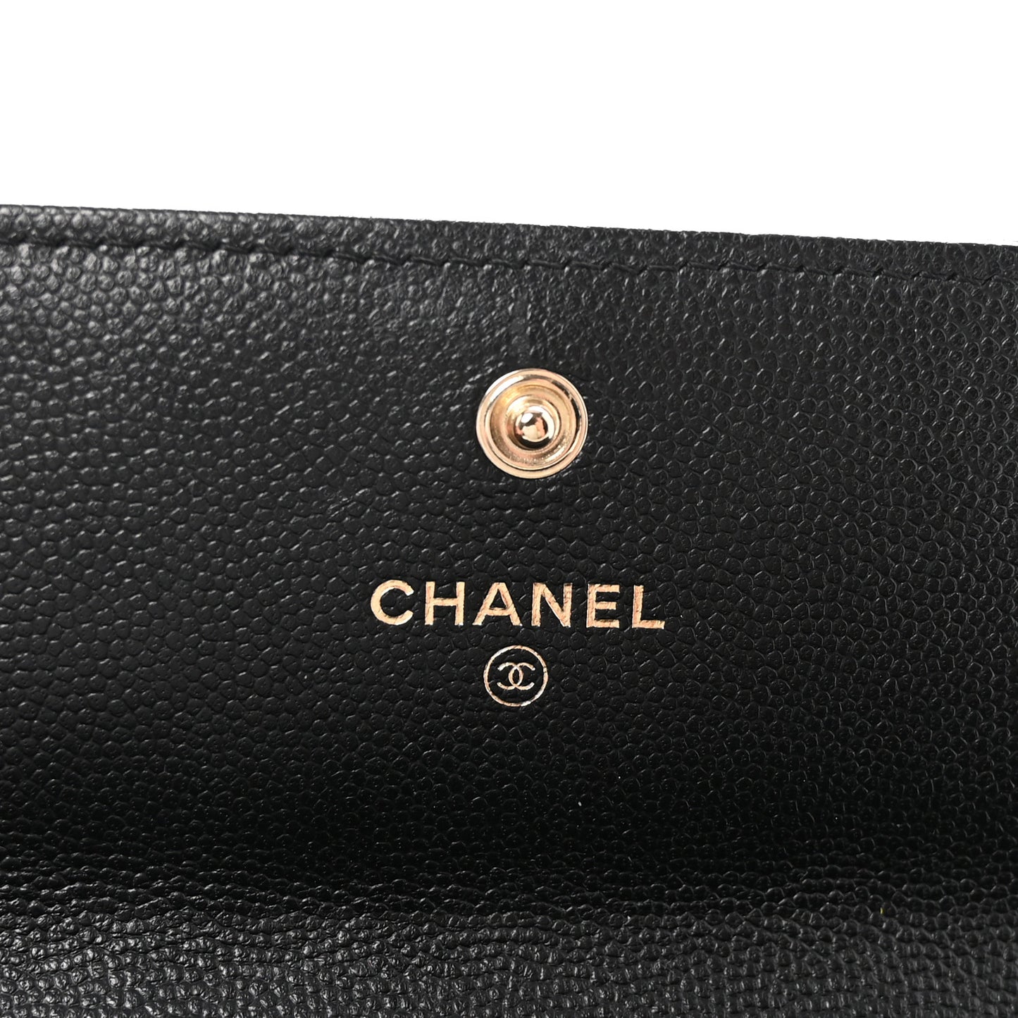 Caviar Quilted Long Boy Flap Wallet Black