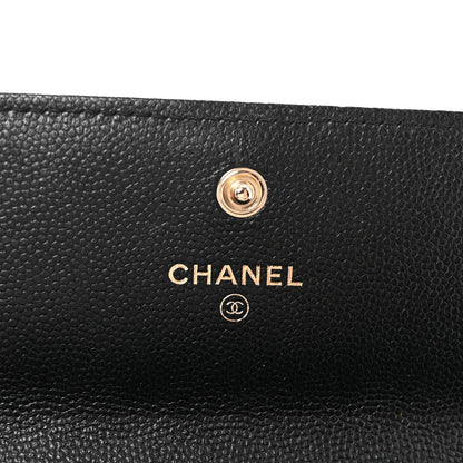 Chanel Caviar Quilted Long Boy Flap Wallet Black 6 of 8