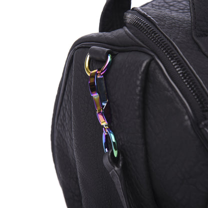 Alexander Wang Pebbled Lambskin Rockie Black Iridescent Hardware 10 of 10