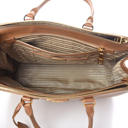 Prada Saffiano Large Galleria Double Zip Tote Caramel 5 of 9