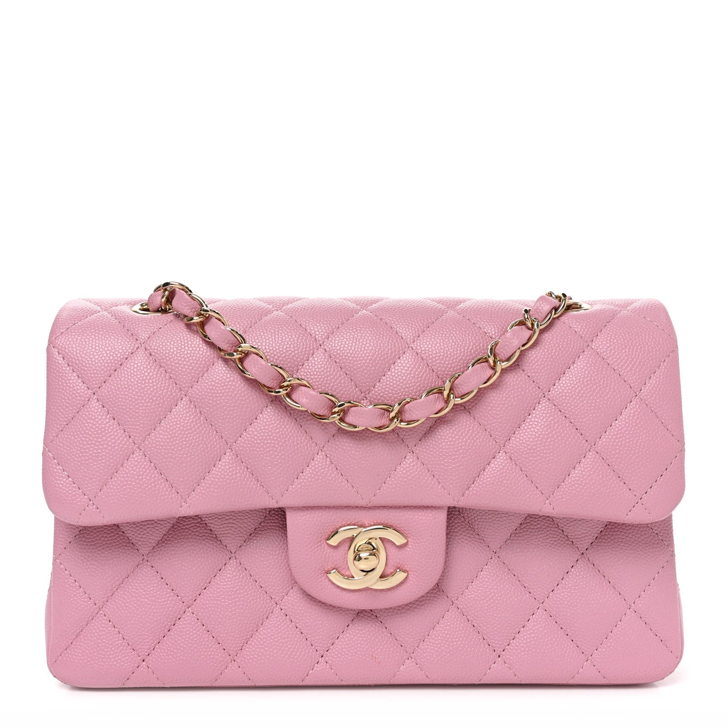 Chanel Caviar Quilted Small Double Flap Pink 1 of 11