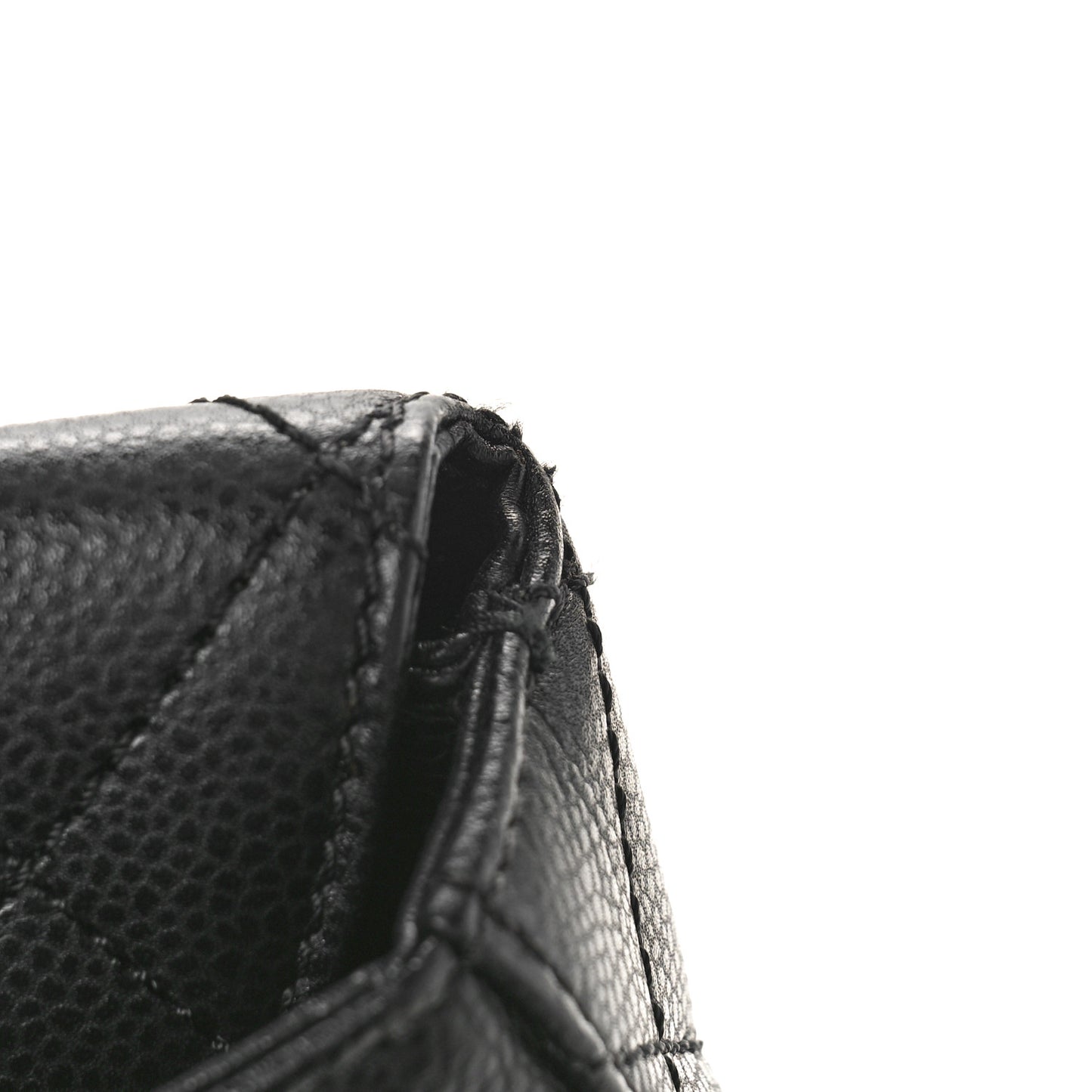 Caviar Quilted City Shopping Tote Black