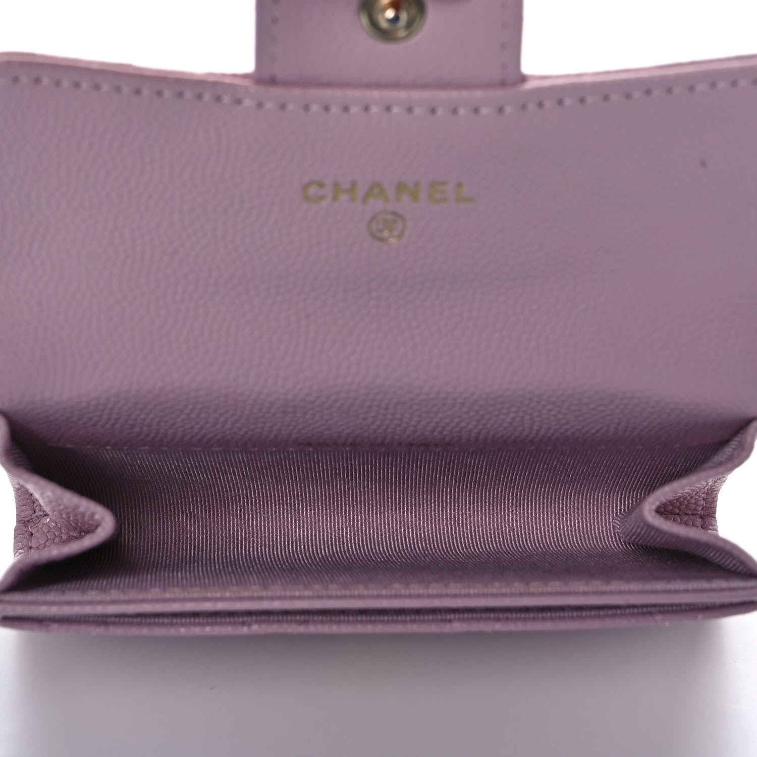 Chanel Caviar Quilted Flap Card Holder Wallet Light Pink 5 of 14