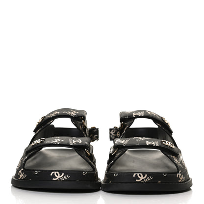 Chanel Rubber CC Dad Sandals 40 Black 2 of 13