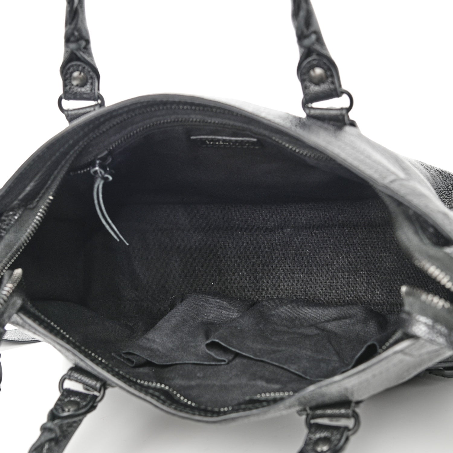 Balenciaga Chevre Black Metallic Edge Hardware S City Black 5 of 10