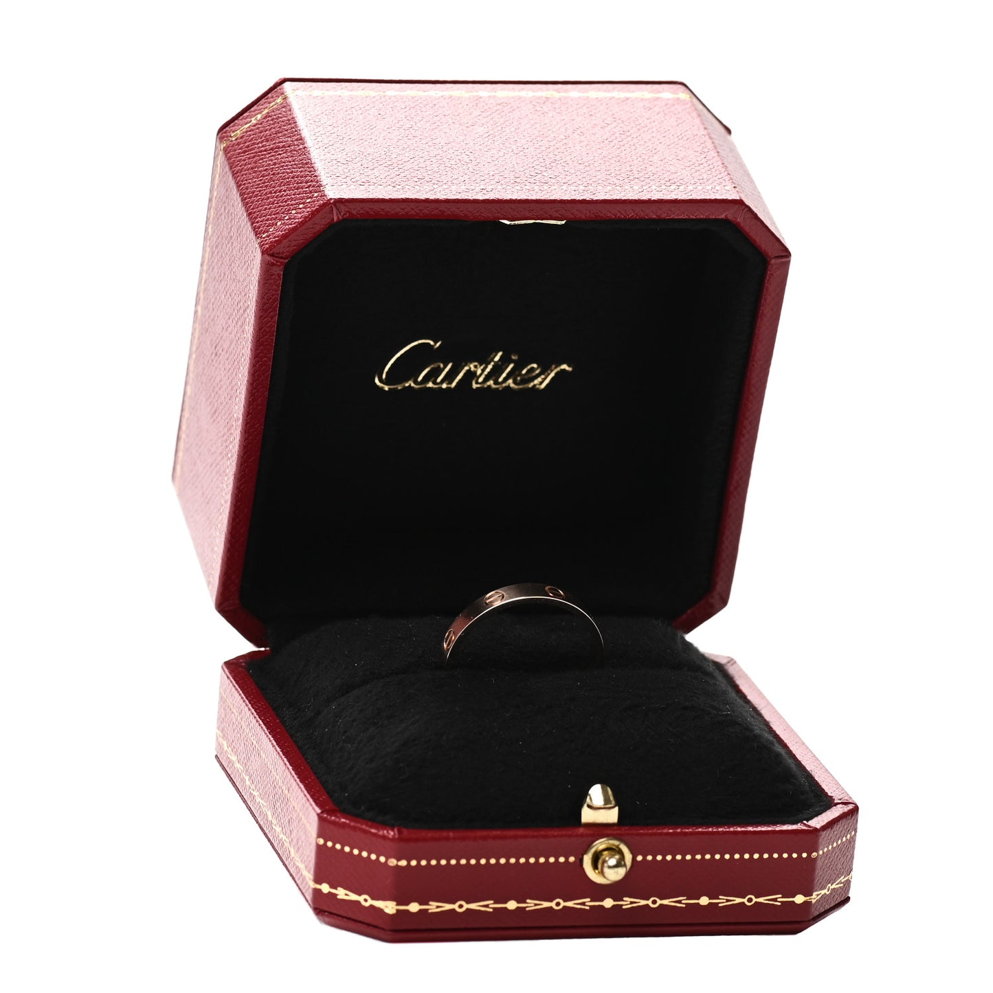 18K Pink Gold 3.5mm LOVE Wedding Band Ring 63 10.25
