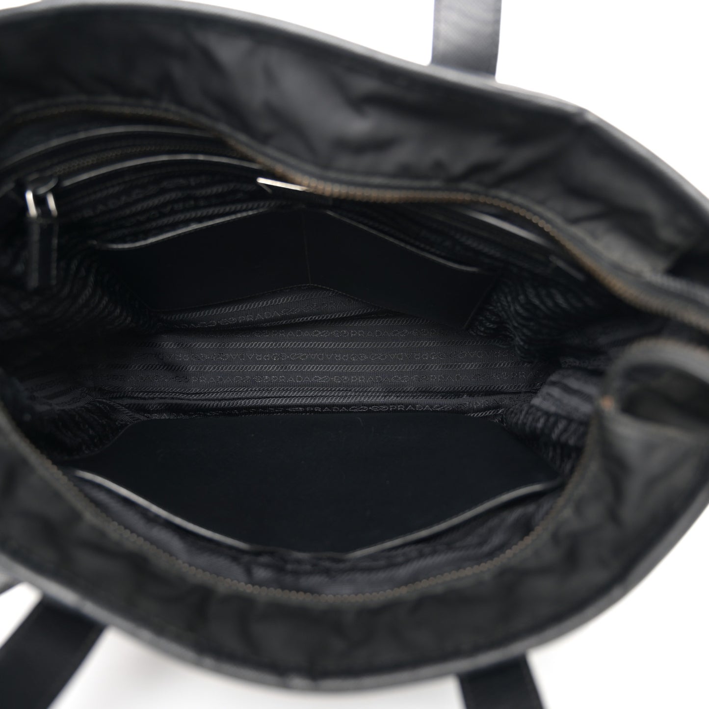 Tessuto Nylon Saffiano Tote Black