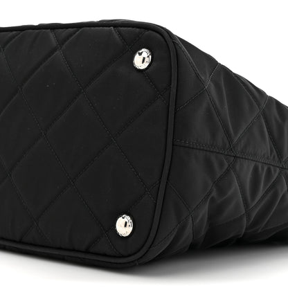 Prada Nylon Tessuto Impuntu Quilted Tote Black 8 of 9