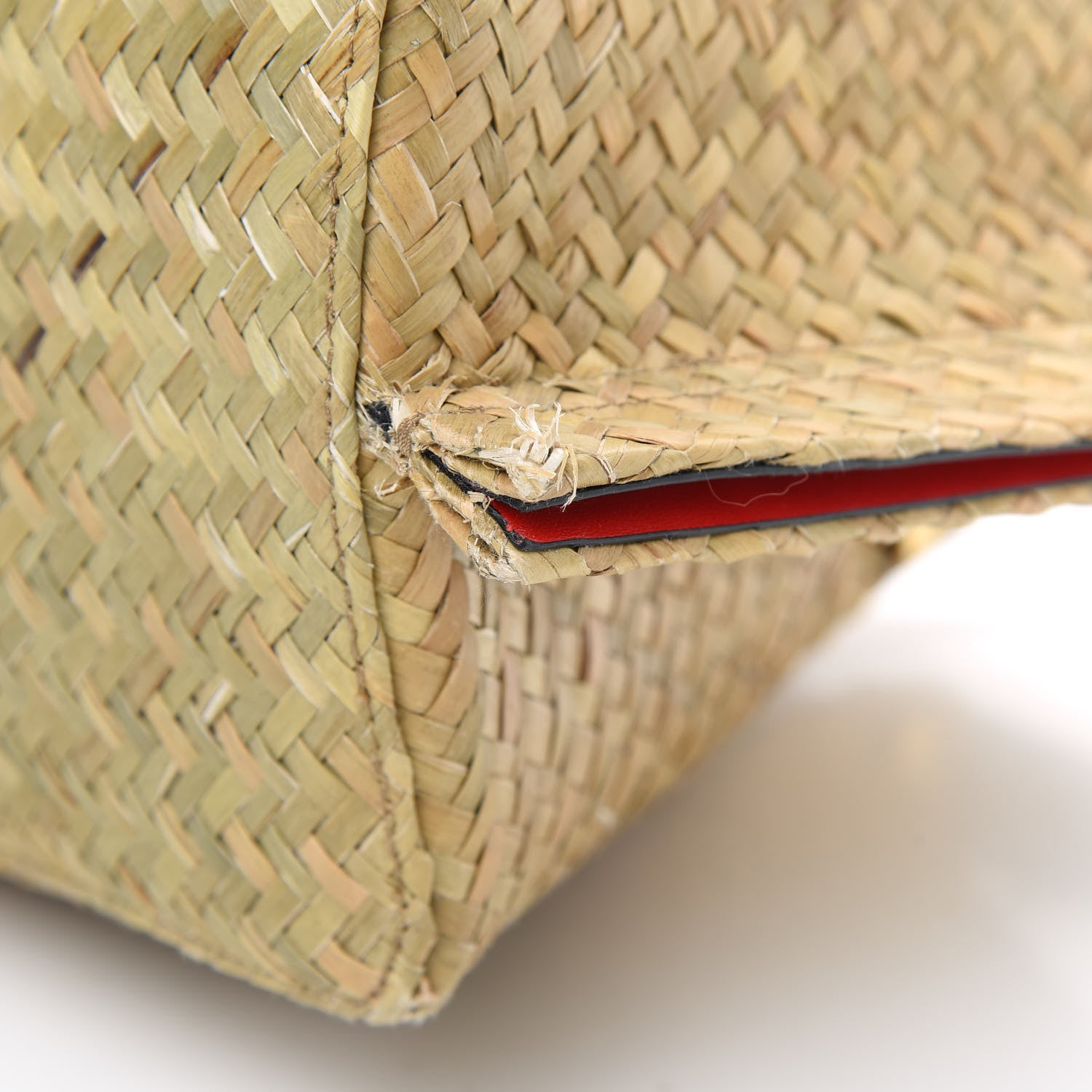 Valentino Garavani Raffia Medium Vlogo Escape Shopper Natural Black Rouge 9 of 10