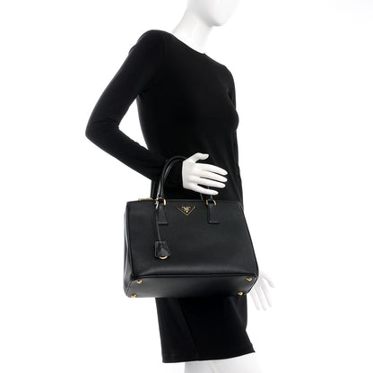 Prada Saffiano Medium Galleria Double Zip Tote Black 3 of 8