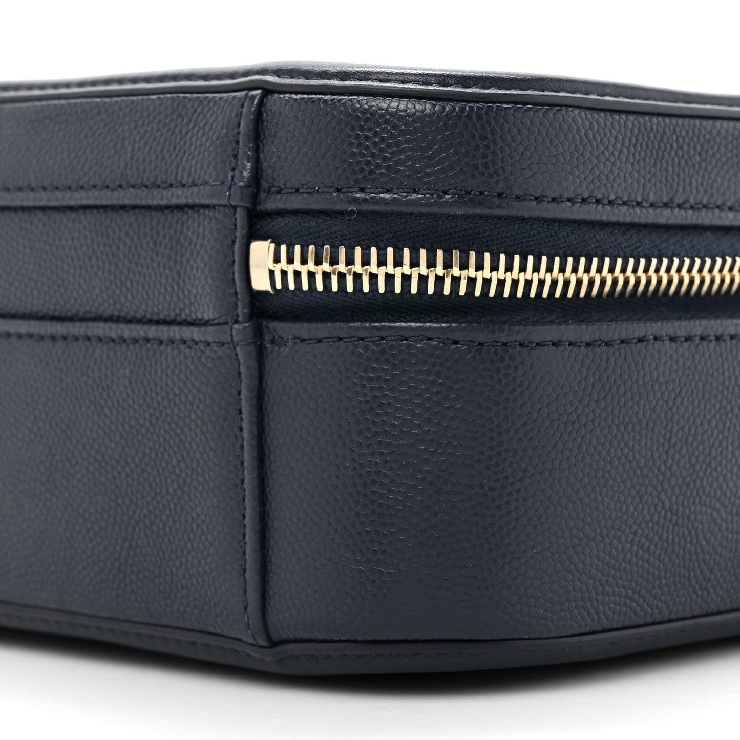Caviar Quilted Medium CC Filigree Vanity Case Navy