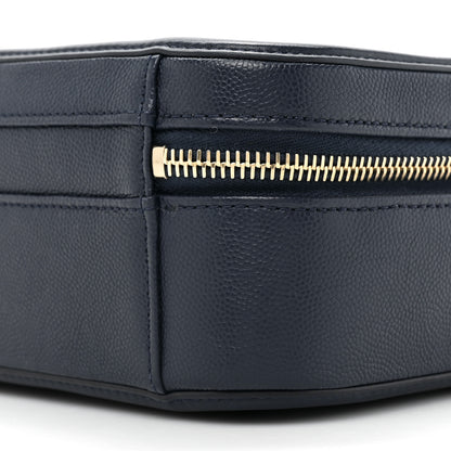 Chanel Caviar Quilted Medium CC Filigree Vanity Case Navy 10 of 12