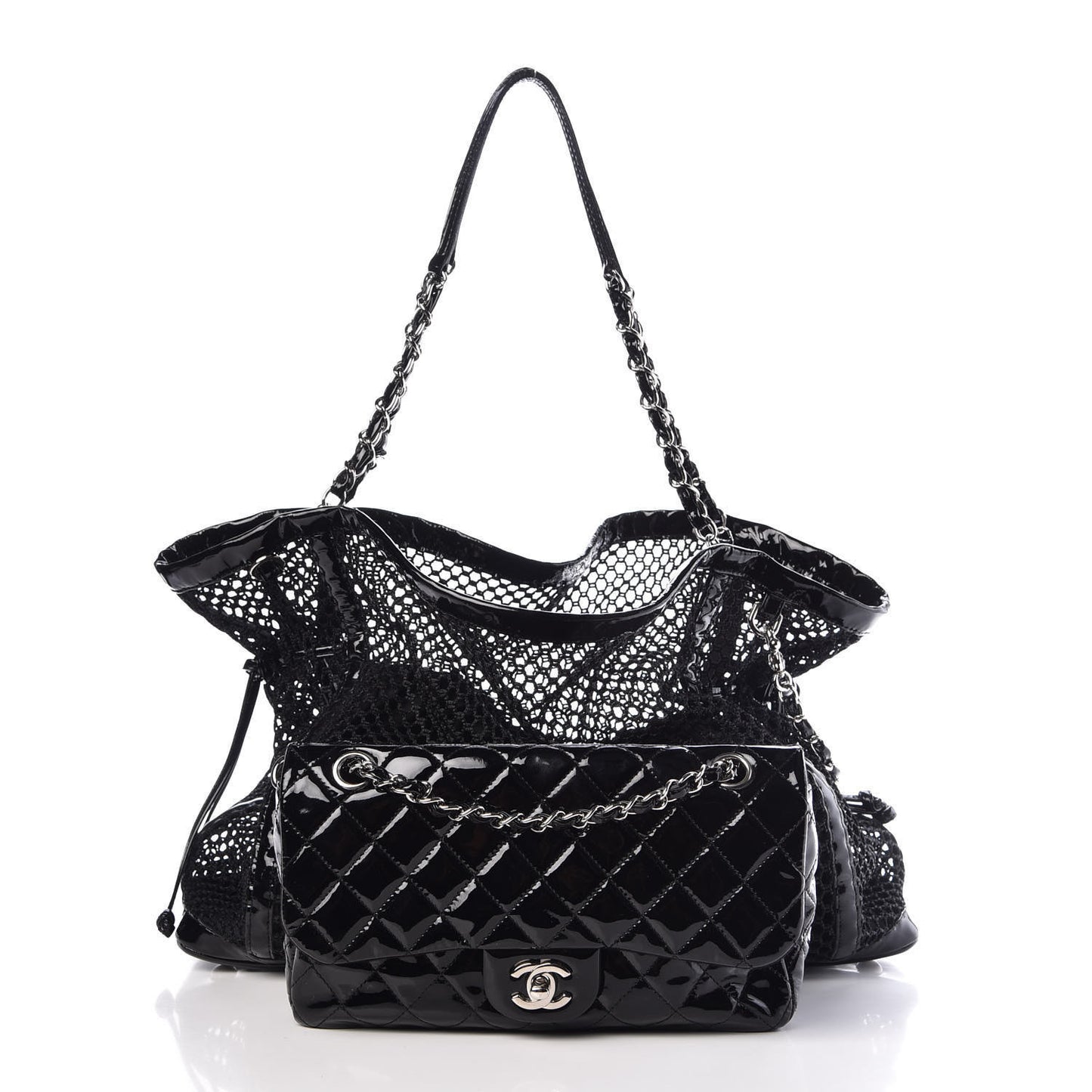 Patent Net Large La Madrague Tote Black