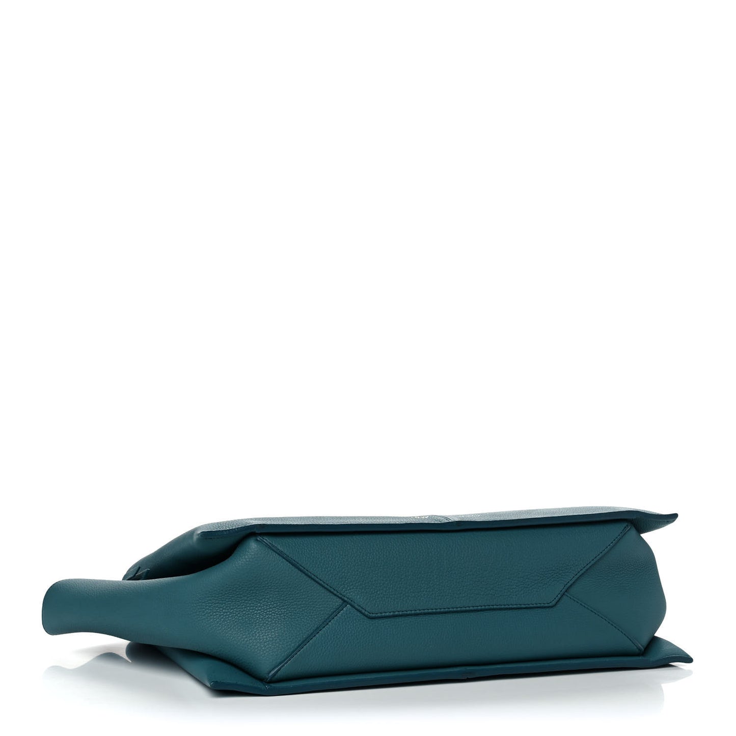 Baby Grained Calfskin Medium Tri-Fold Bag Ocean