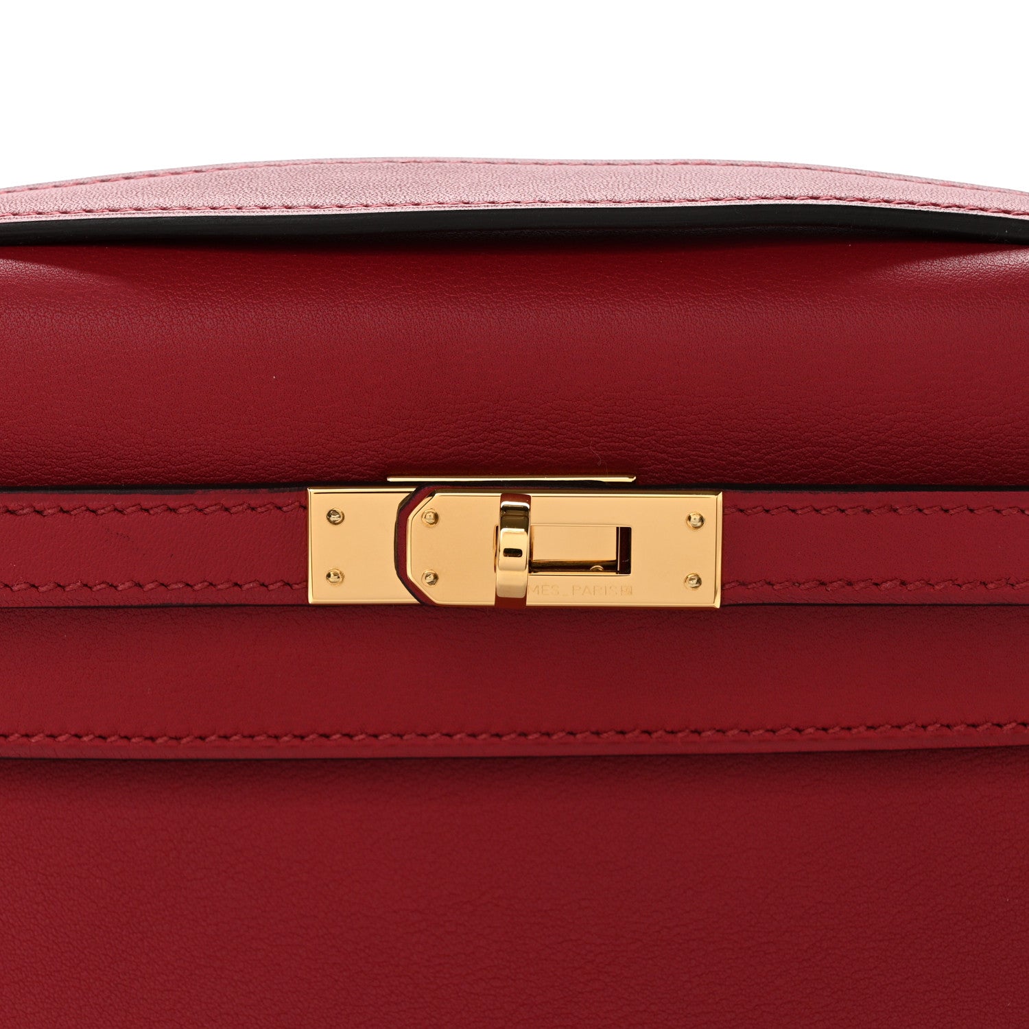 Hermes Swift Kelly Pochette Clutch Rouge Grenat 8 of 11